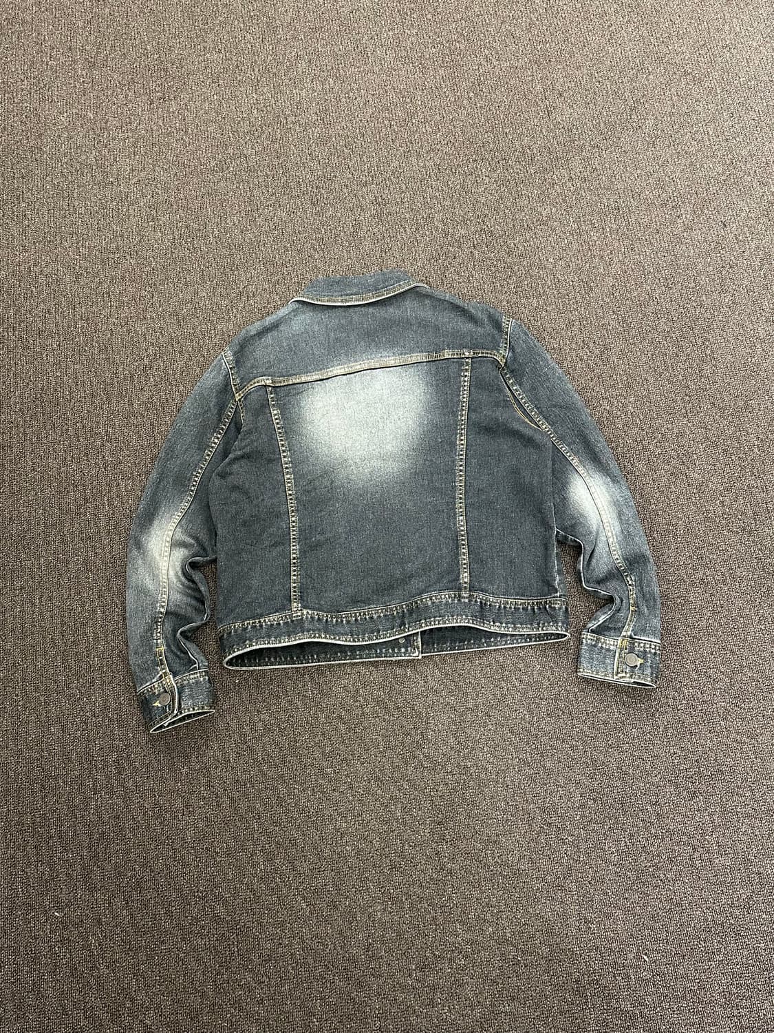 40)Japanese vintage 여성 워싱 러플 데님 자켓 상품이미지5