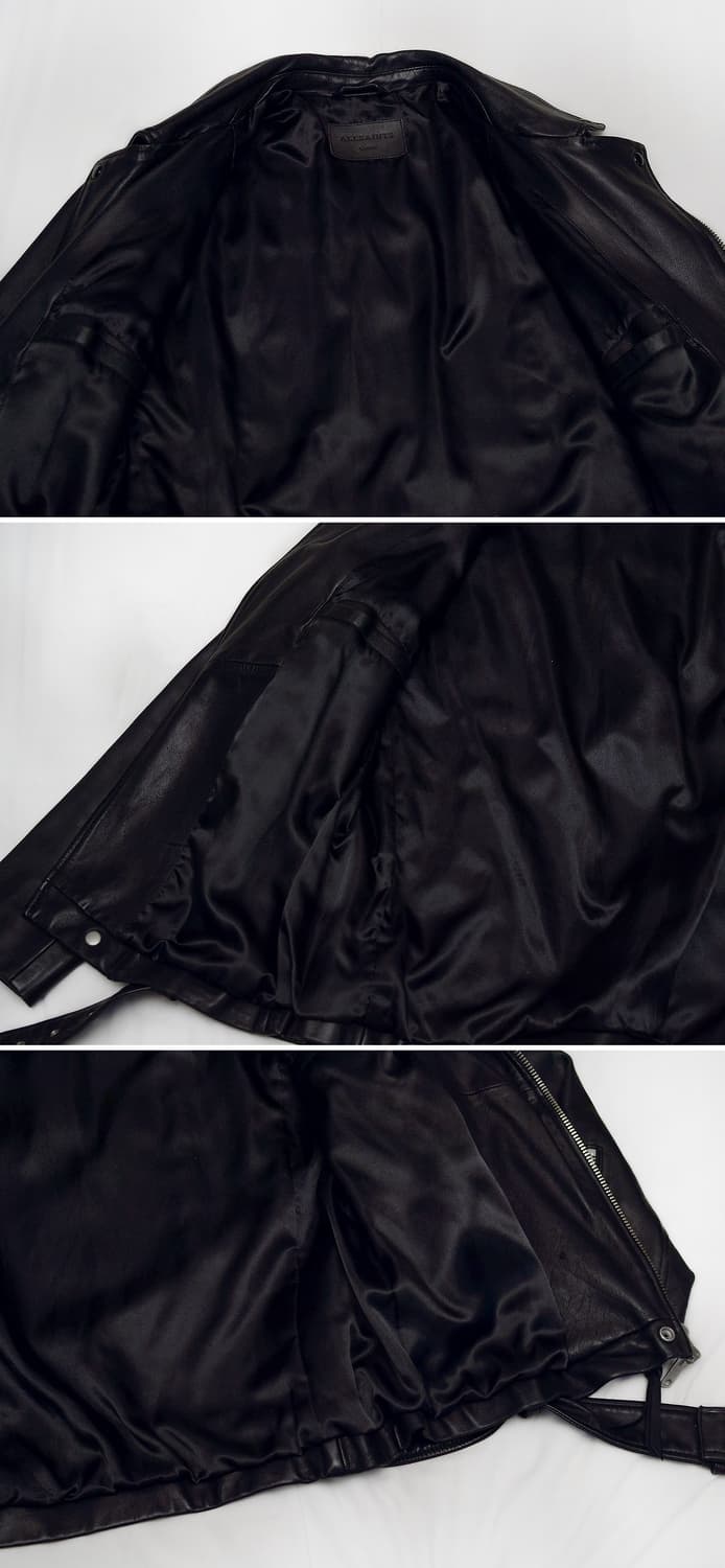 올세인츠 카호 양가죽 벨티드 더블 라이더 자켓 (L / 100) 상품이미지5