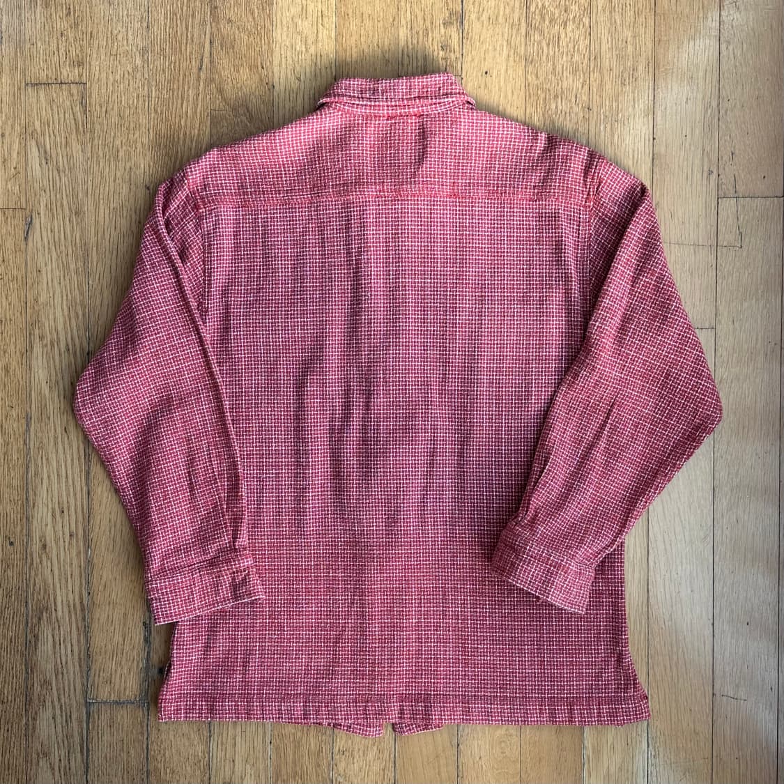 빈티지 레드 체크 셔츠 자켓 상품이미지2