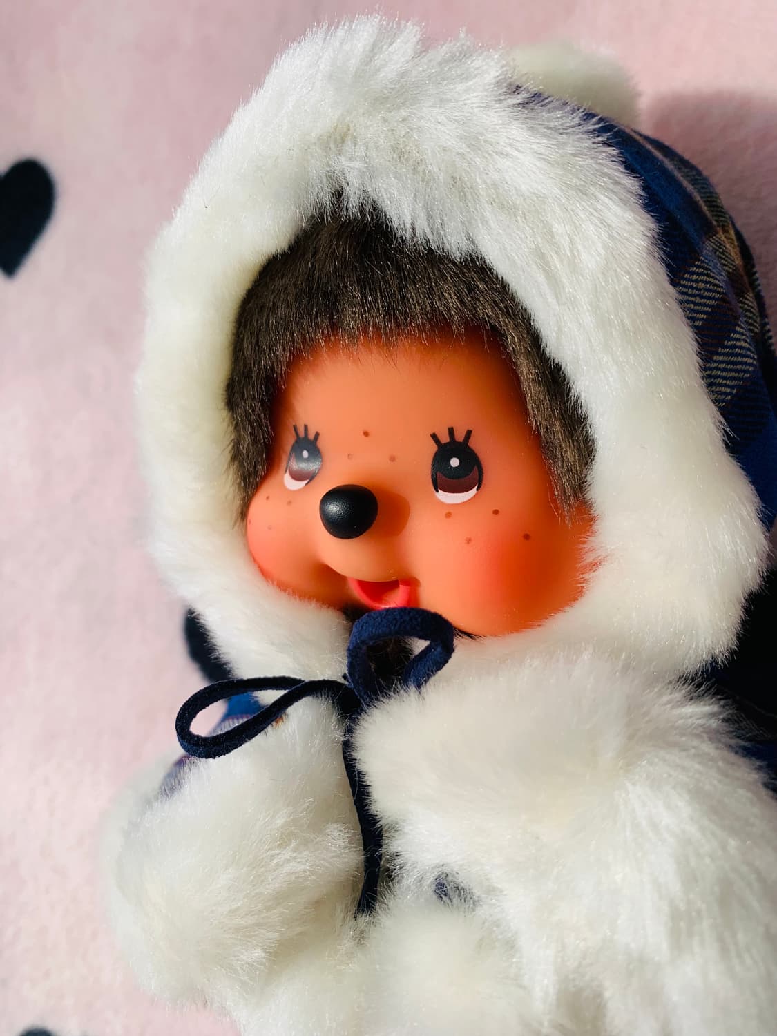 💙몬치치 체크 판초 망토 블루 상품이미지7