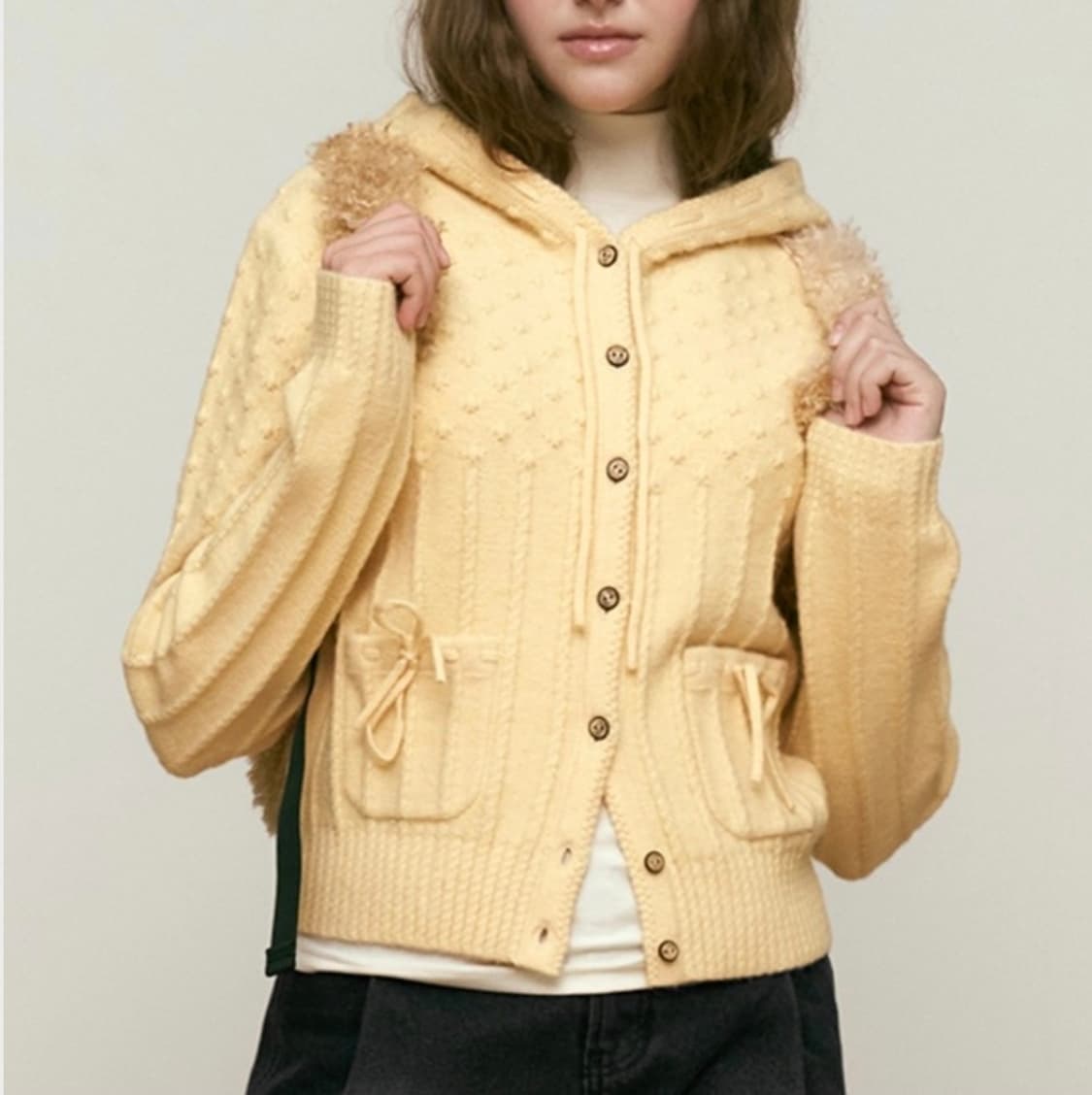 [55-66]키르시 체리리본 후드 가디건 상품이미지1