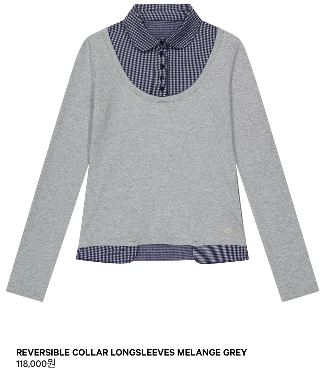 코이세이오 reversible colla longsleeves grey 상품이미지1