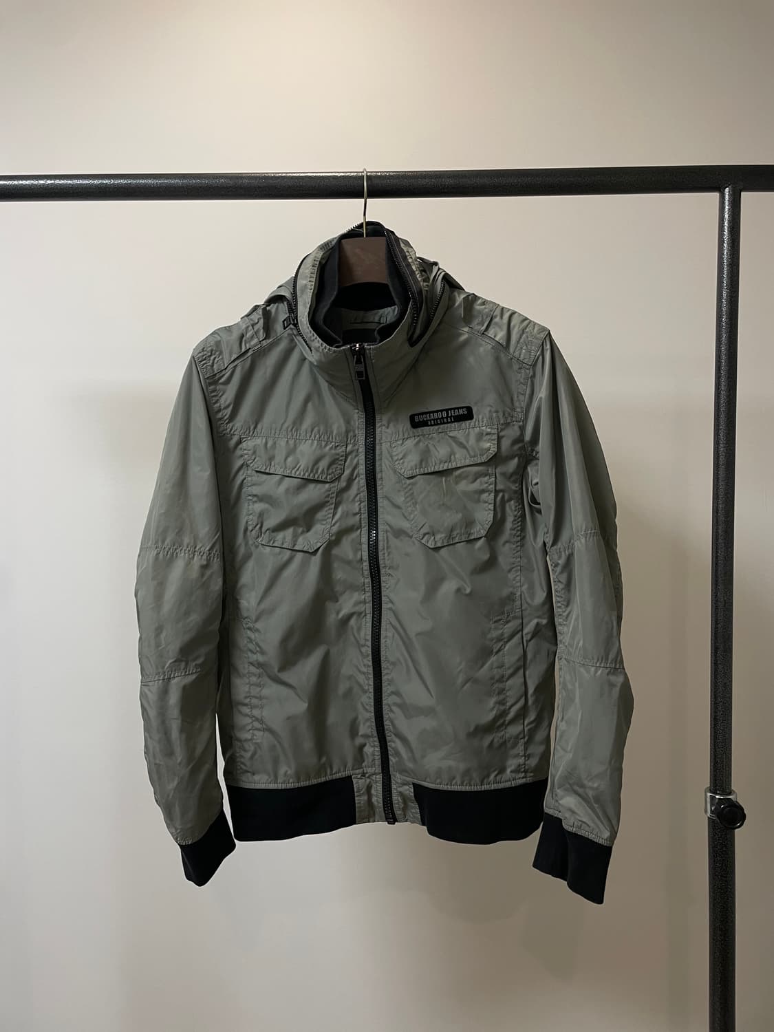 (XL) buckaroo 버커루 히든 후드 바람막이 블루종 자켓 상품이미지1