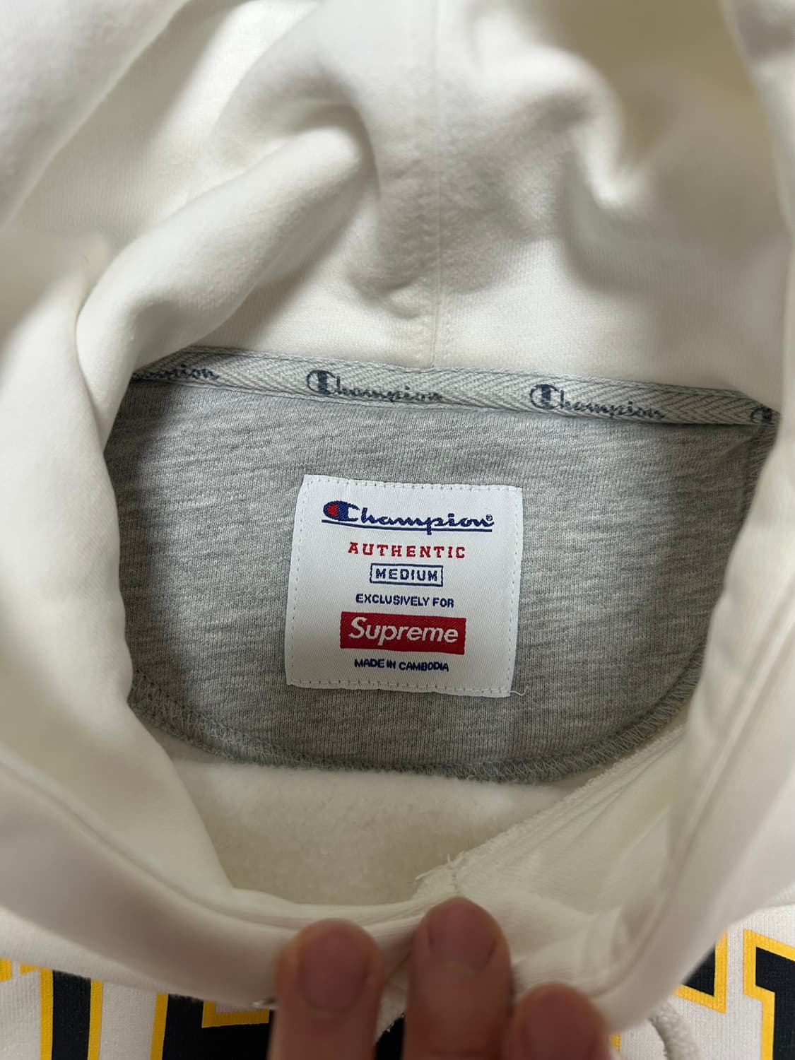 17ss 슈프림x챔피온 콜라보 후드티 상품이미지5