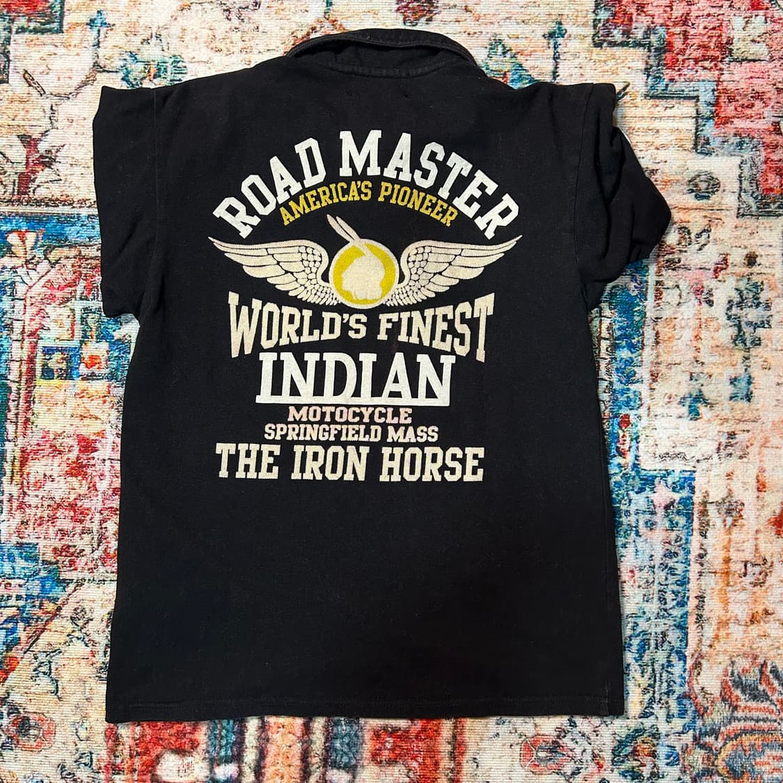 [L] 인디언 모터사이클 카라 반팔 상품이미지2