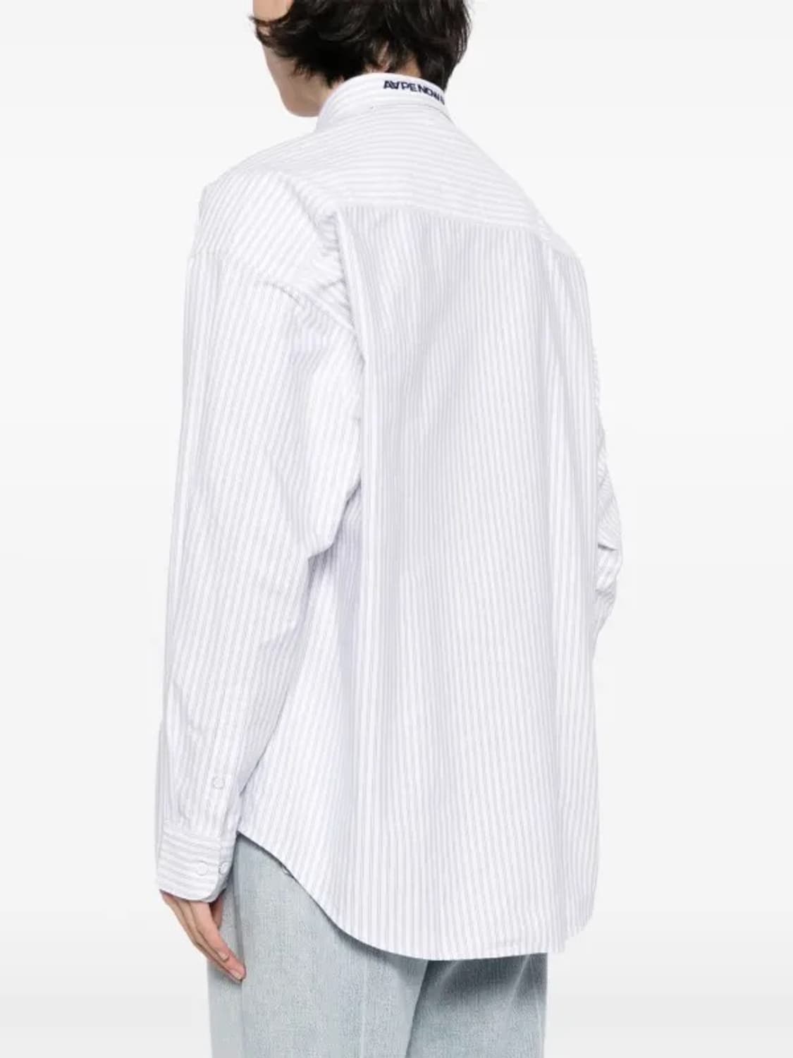 (L) Aape 스트라이프 코튼 옥스포드 셔츠 상품이미지4