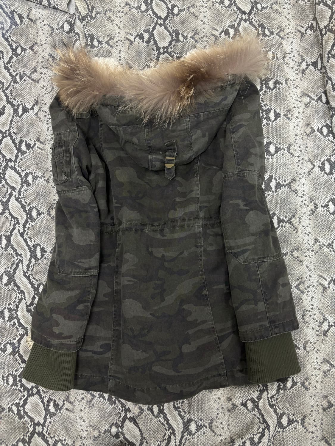 Y2K Camo Pattern Fur Parka 상품이미지10