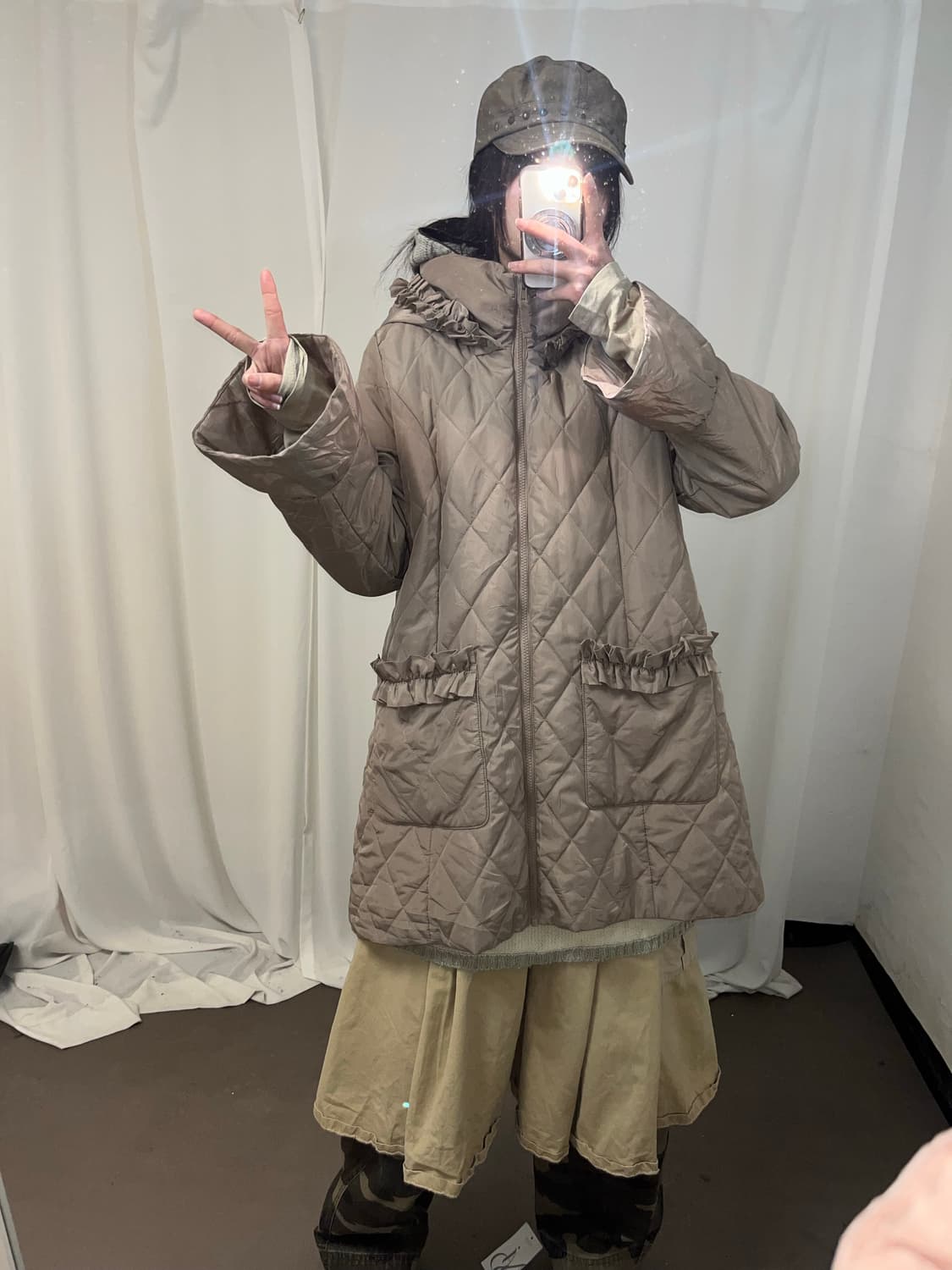 너드 일본 소녀st 러블리 베이지 셋업 상품이미지3