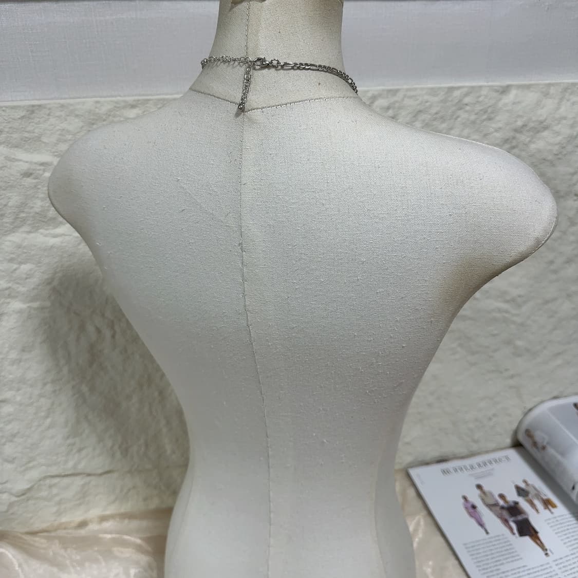 빈티지 해머링 더블 링 체인 목걸이 상품이미지3