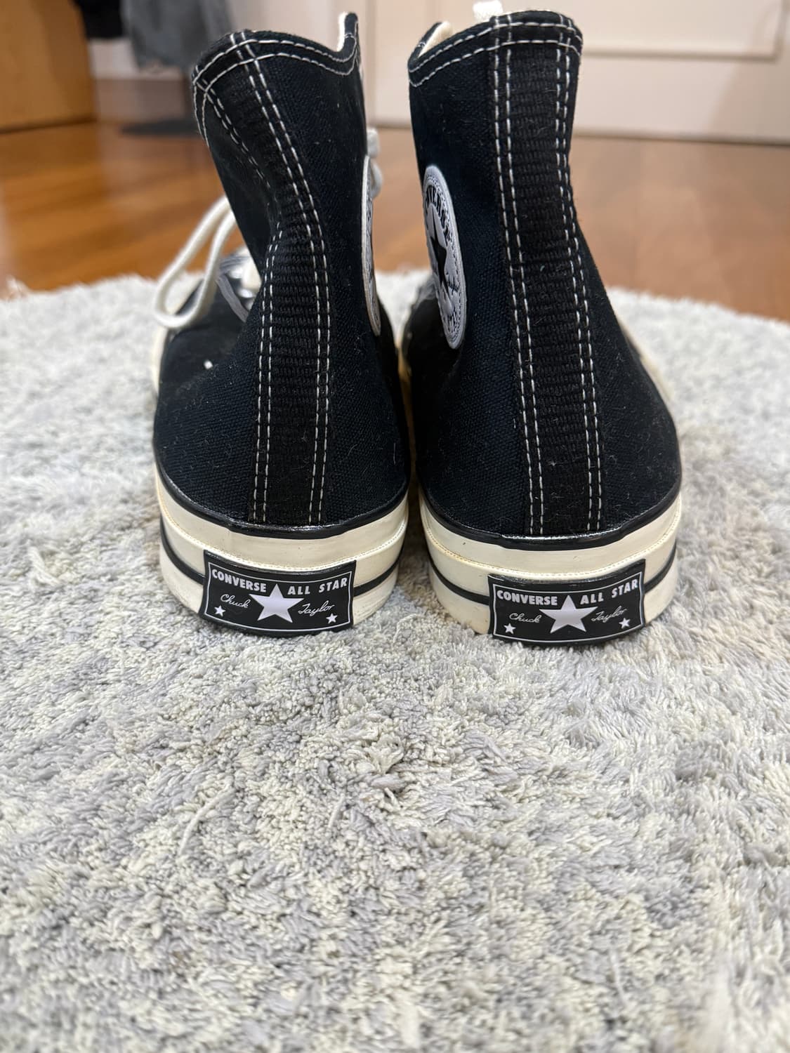 [280] 컨버스 척 70 하이 블랙 하이 스니커즈 상품이미지4