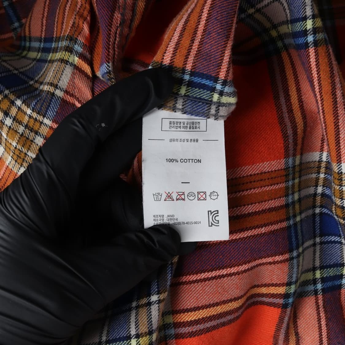 디스이즈네버댓 플란넬 체크 워크 셔츠 오렌지 L 상품이미지6