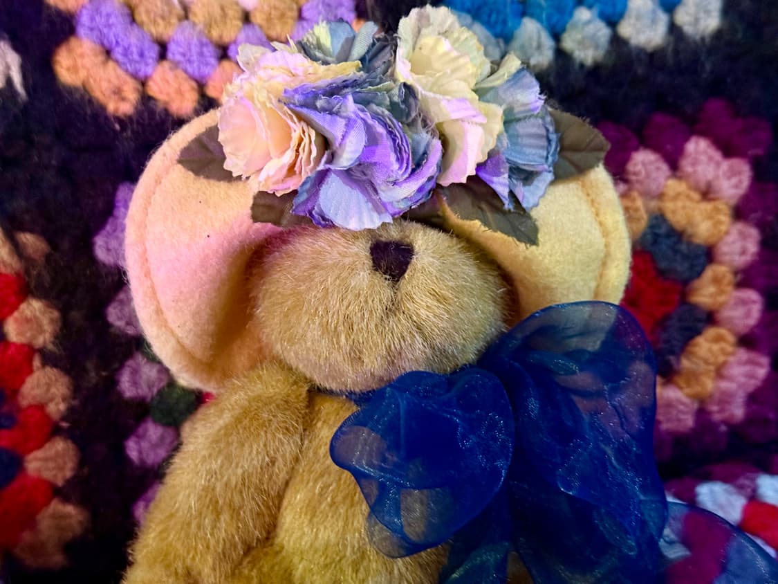 보이즈베어 꽃 장식 모자 곰인형 테디베어 상품이미지2