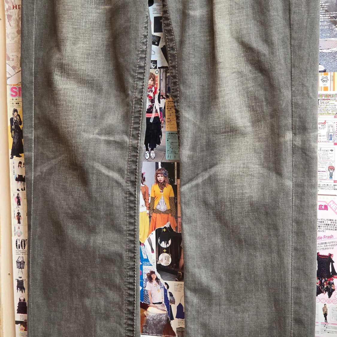 에스크 빈티지 그레이 워싱 스트레이트 팬츠 상품이미지7