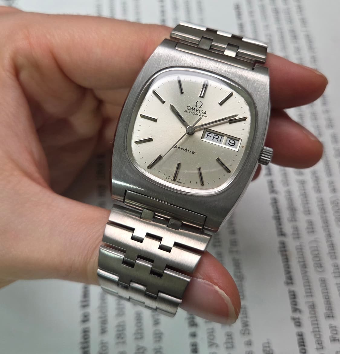 레어] 빈티지 오메가 제네브 테레비 점보 순정 실버판 브레이슬릿 ver. 상품이미지3