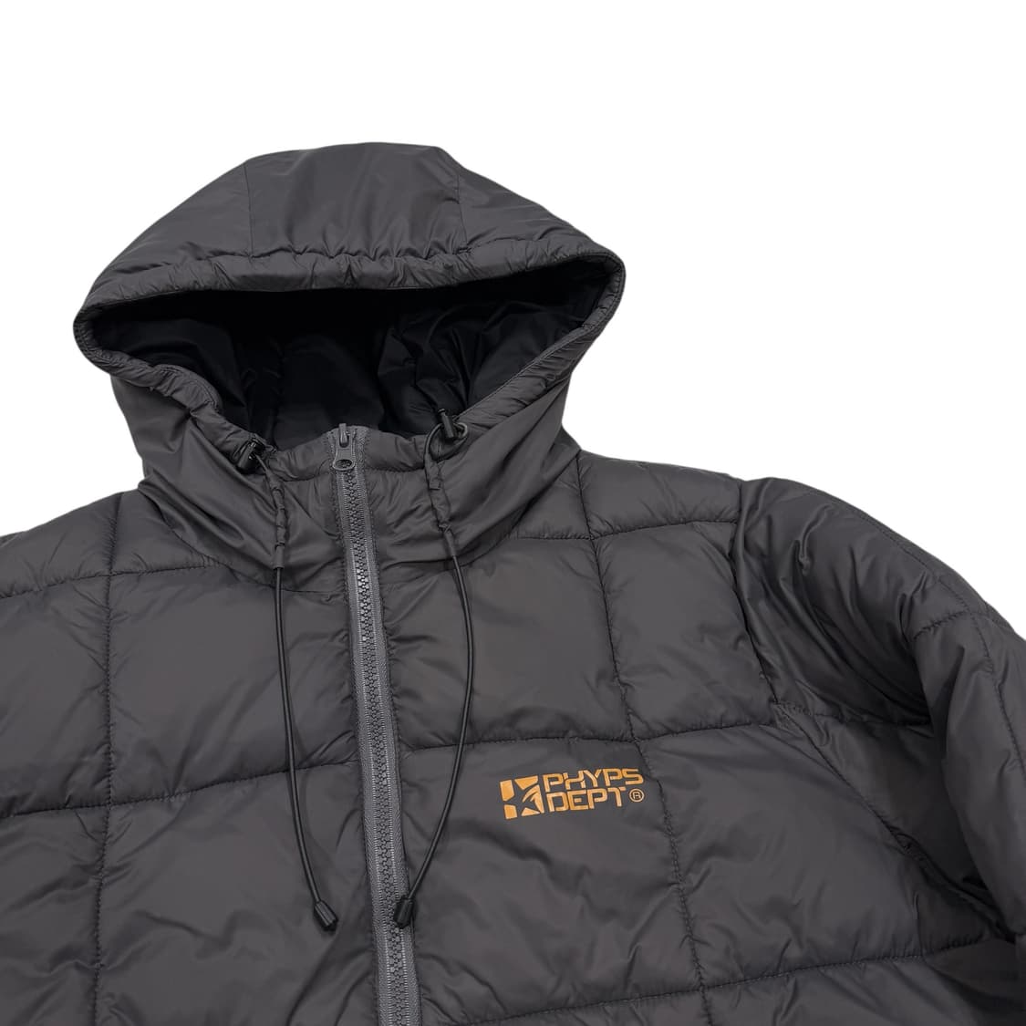 피지컬 디파트먼트 스퀘어 퀄팅 후드 패딩 자켓 차콜 S 상품이미지2