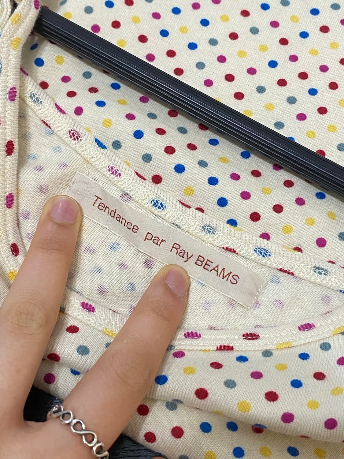 Tendance par Ray Beams 컬러 도트 슬림핏 탑 상품이미지8