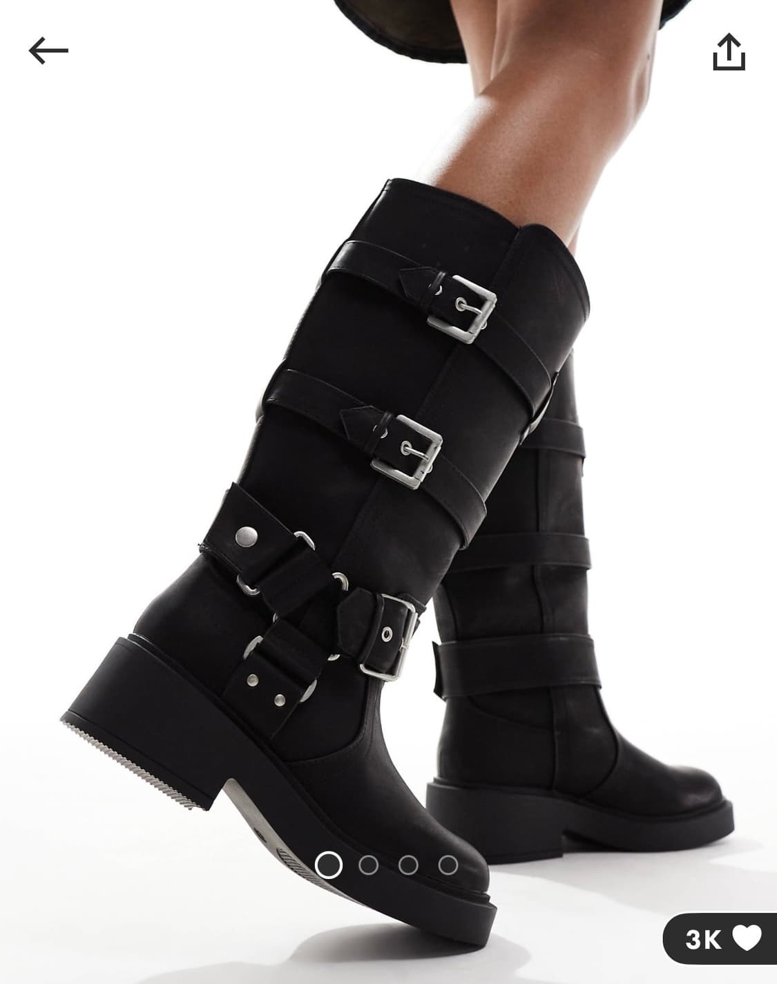 Buckle detail platform boots US6 상품이미지1