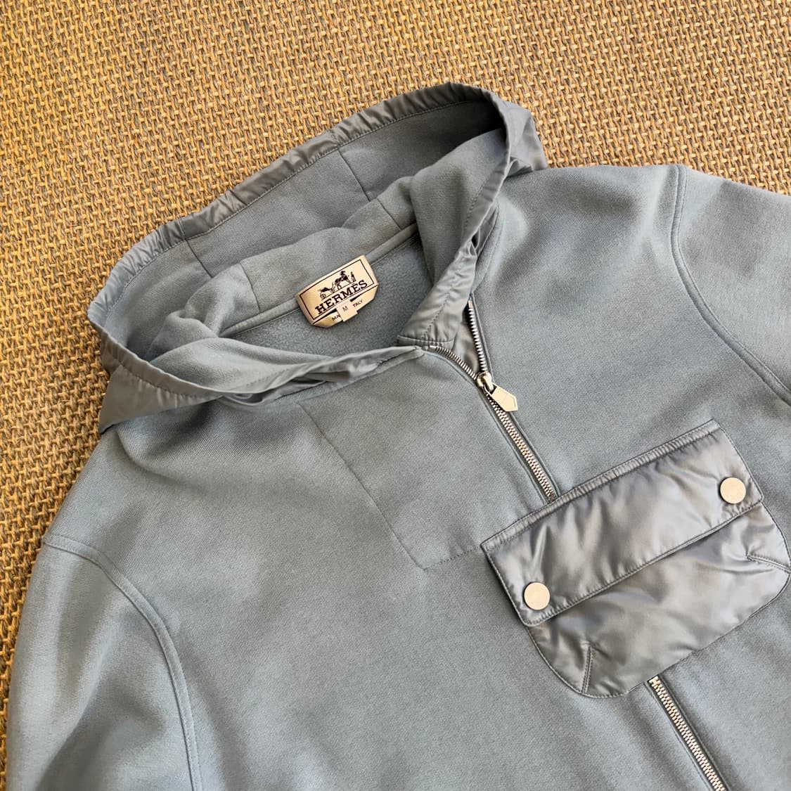 HERMES 에르메스 더블 집업 유틸리티 플리스 기모 후드 점퍼 상품이미지1