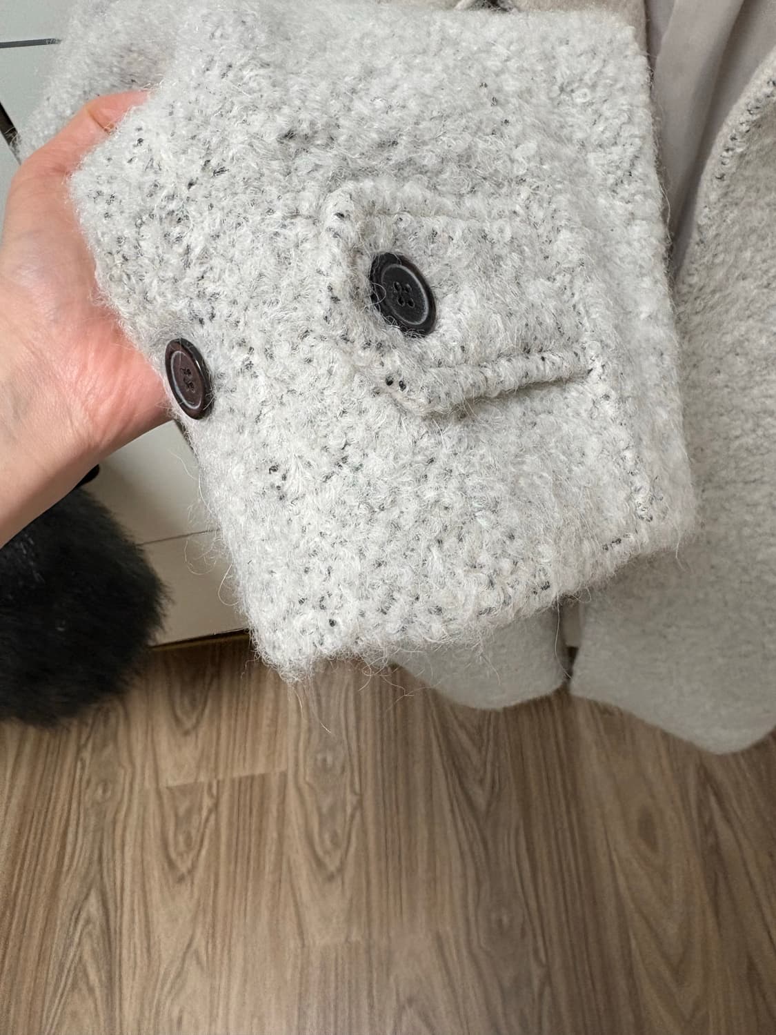 런던플랏 브루클린 울알파카 부클 하프코트 상품이미지5