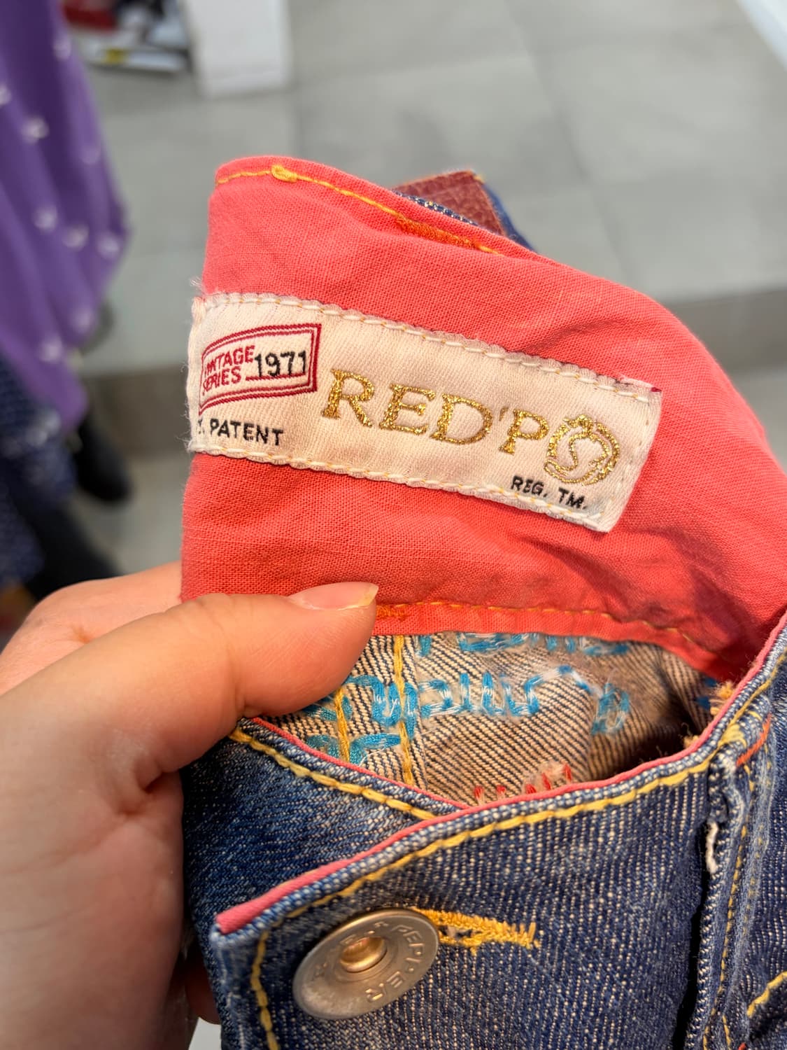 Red Pepper 레드페퍼 자수 와이드 데님 팬츠  상품이미지10