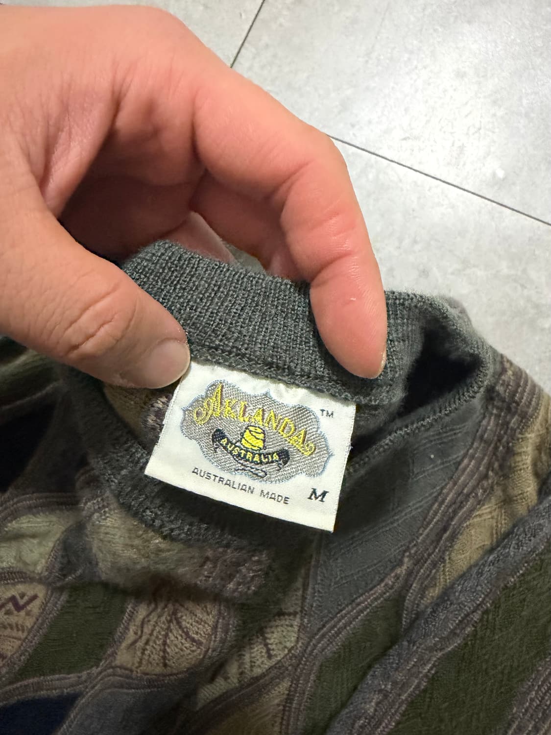 00s  오스트레일리아 빈티지 쿠지패턴 케이블 니트  95~100size 상품이미지2