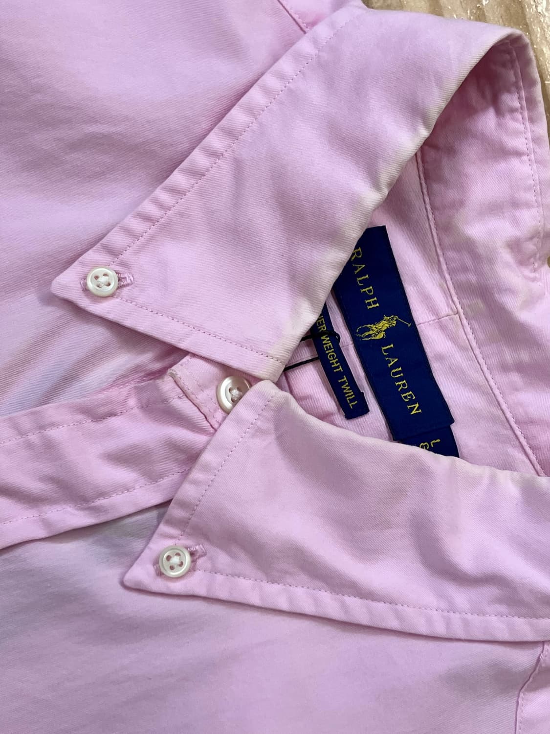 폴로 랄프로렌 베이직 코튼 반팔 셔츠 핑크 L #csz4107 상품이미지7