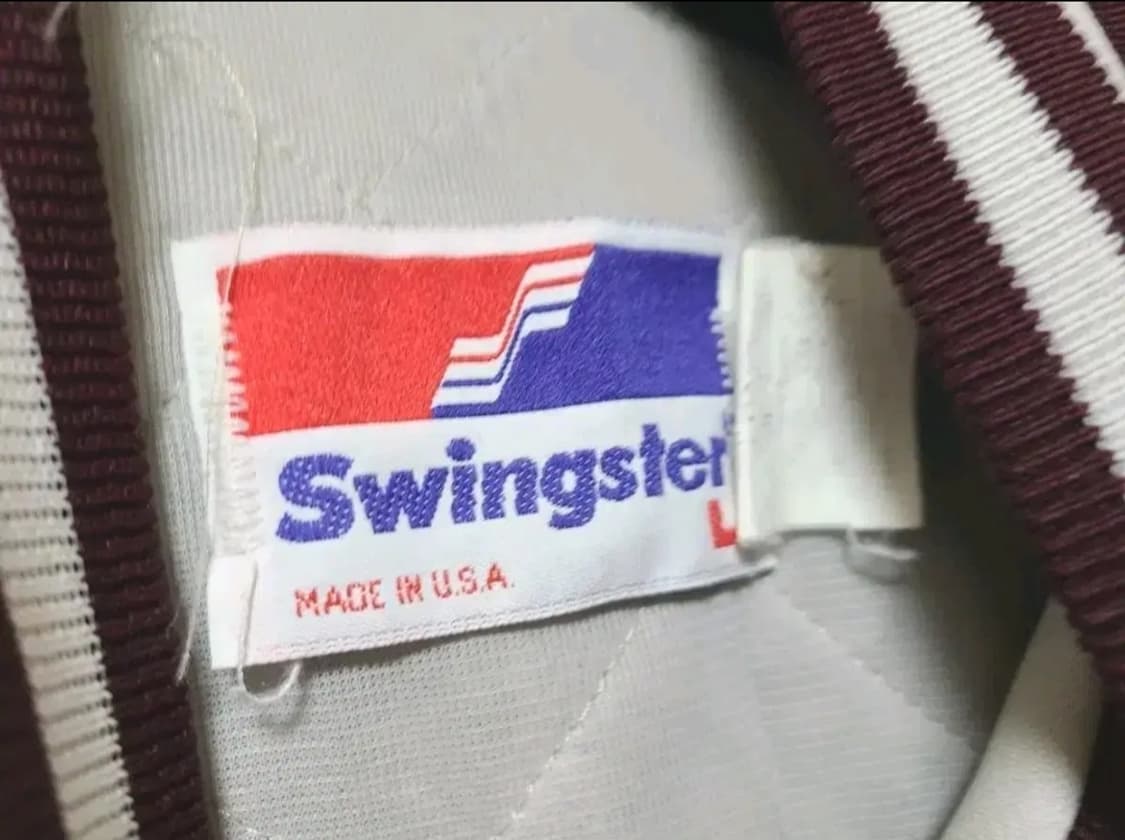 SWINGSTER 필라델피아 필리스 새틴 점퍼 버건디 상품이미지3