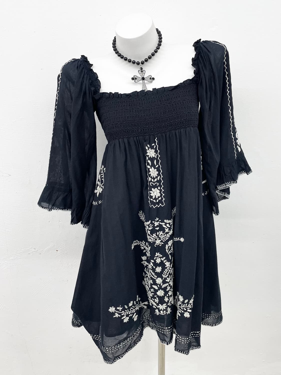 에스닉 자수 오프숄더 원피스 상품이미지1