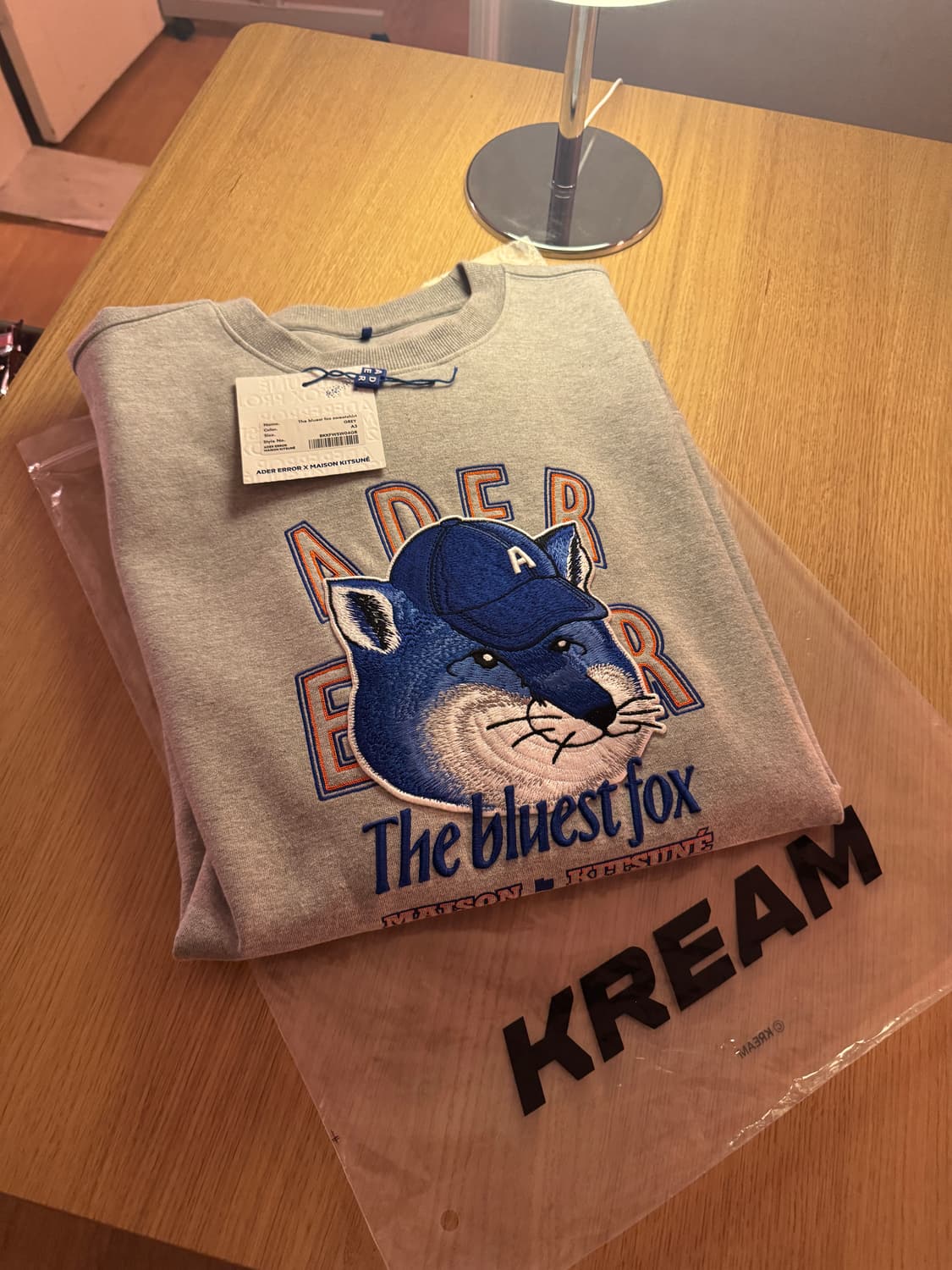 [A3] 아더에러 x 메종키츠네 스웨트 셔츠 그레이 상품이미지1