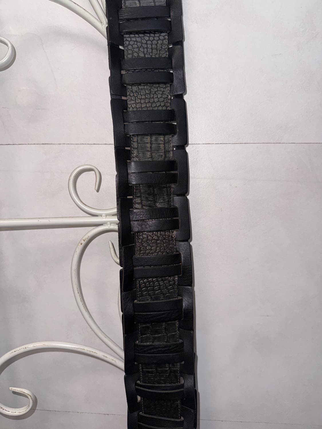 DEMOO black metallic python buckle belt  상품이미지5