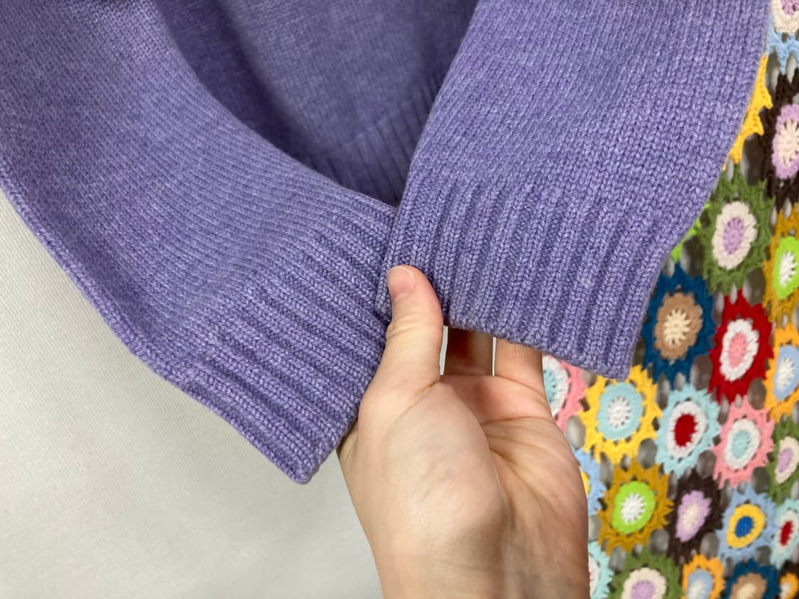 빈폴 여성 울 100% 슬림 딱붙핏 숄카라 니트 90 _ 연보라 상품이미지5