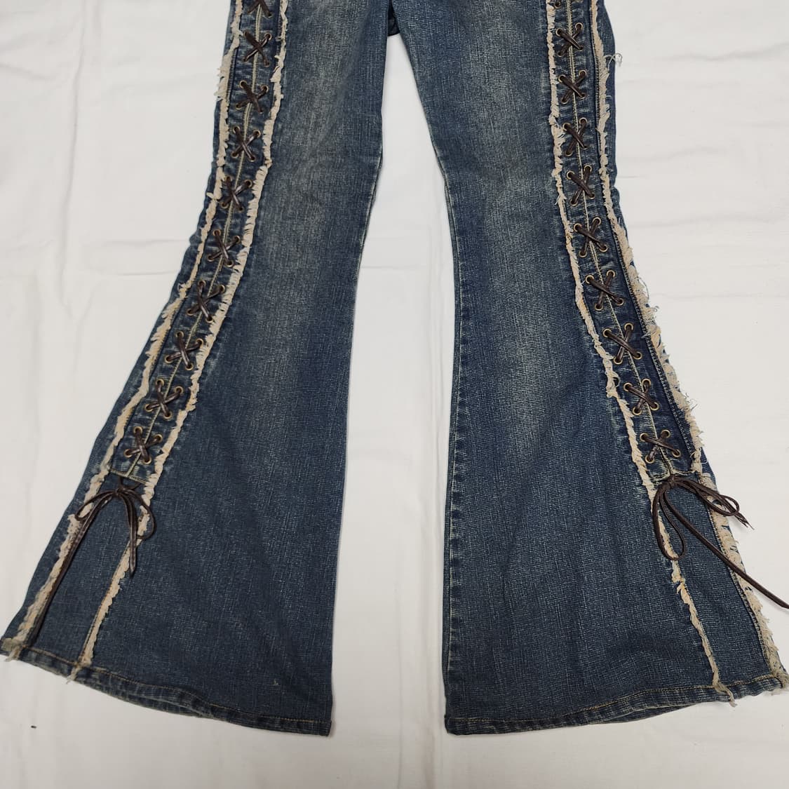 빈티지 Y2k 갸루 나나 부츠컷 플레어 데님팬츠 상품이미지5