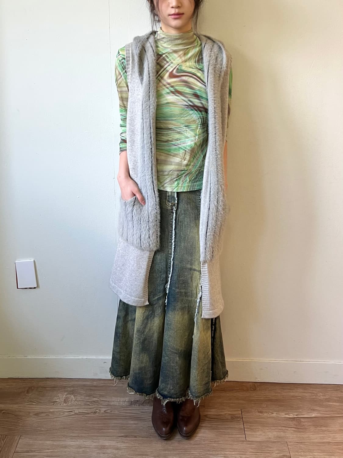 Coral 오로라 시스루 터틀넥 상품이미지7