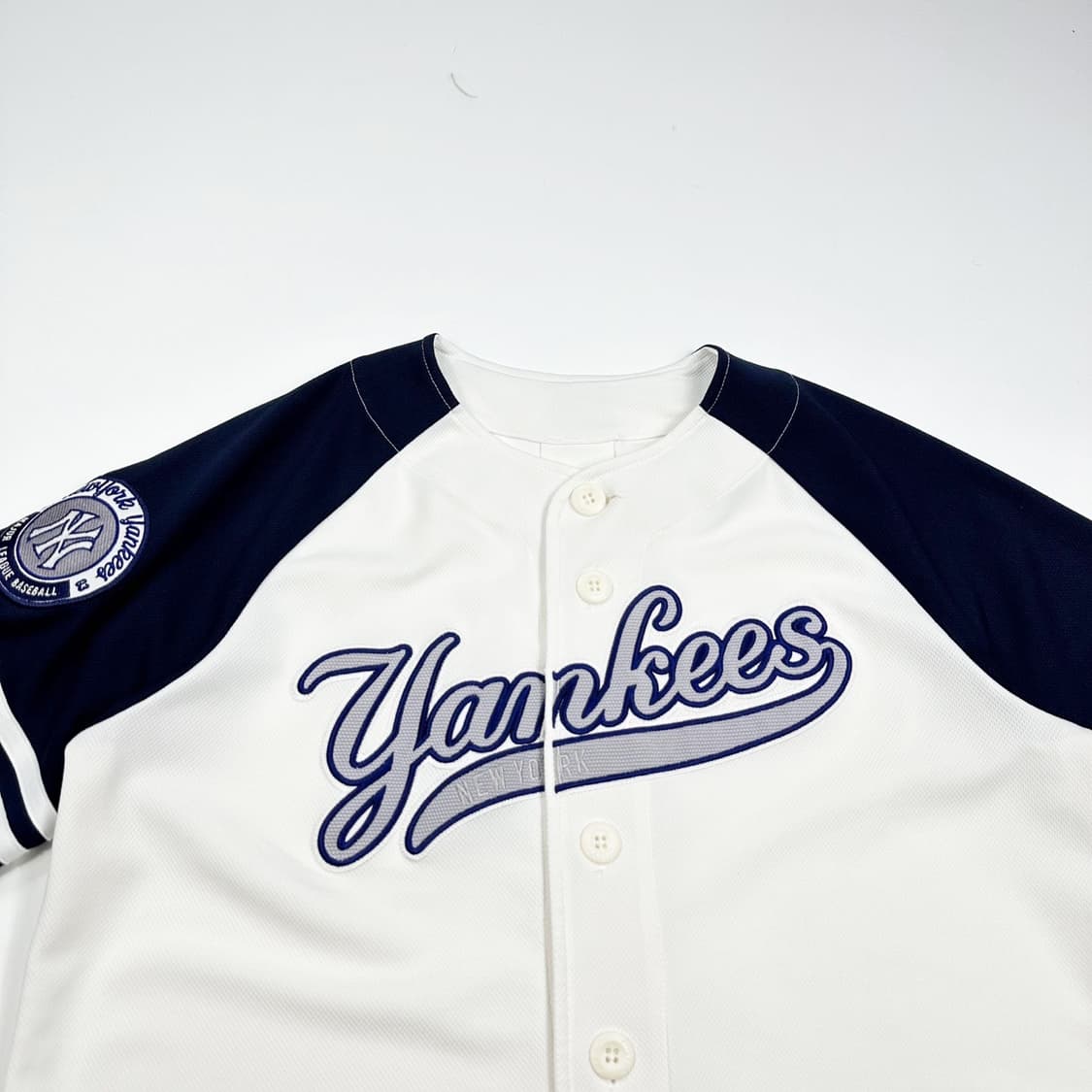 MLB 뉴욕양키스 화이트 배색 야구 져지 (M) 상품이미지1