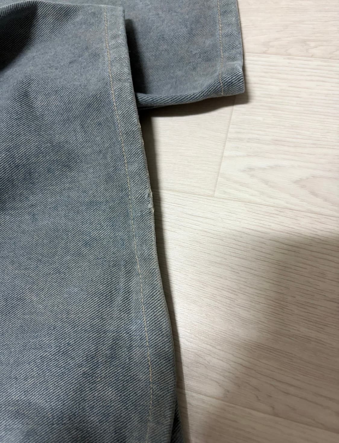 블랙업 사사키 워싱 와이드 데님팬츠 L 상품이미지7