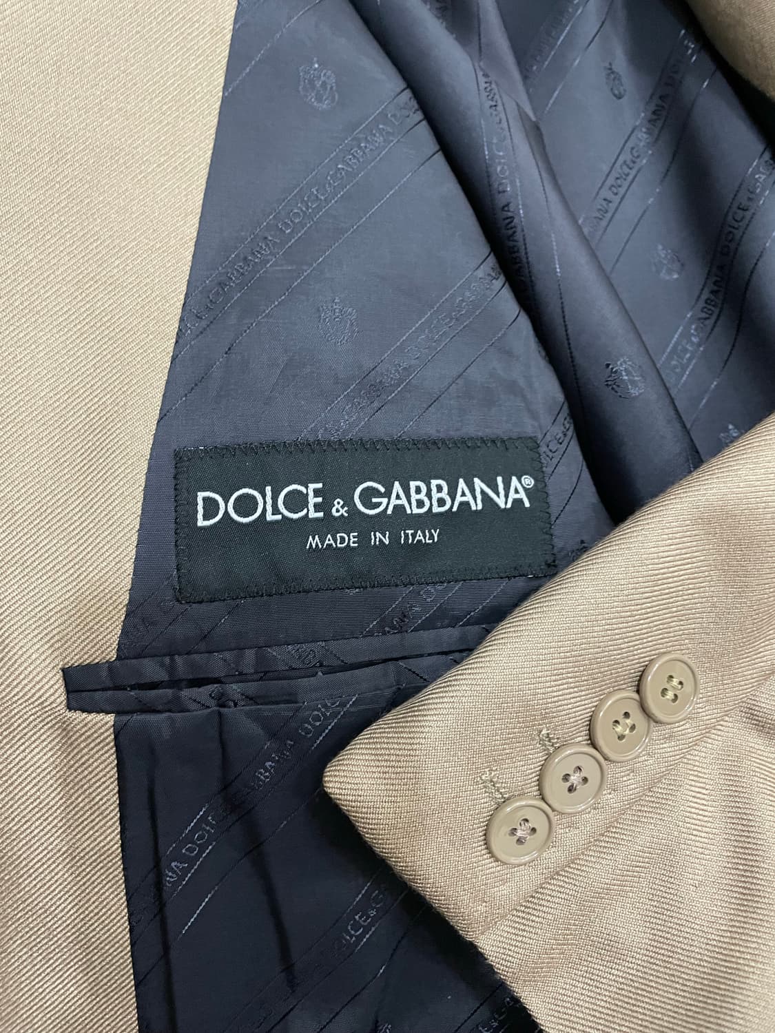 돌체앤가바나 D&G 캐시미어 실크 블레이져 자켓 카멜 상품이미지1
