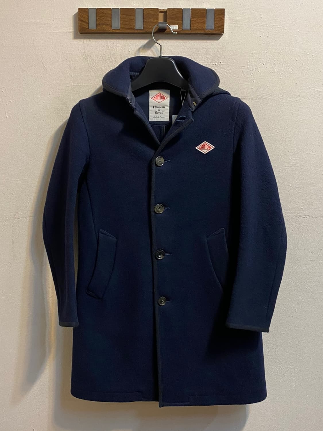 단톤 후드 울 코트 상품이미지1