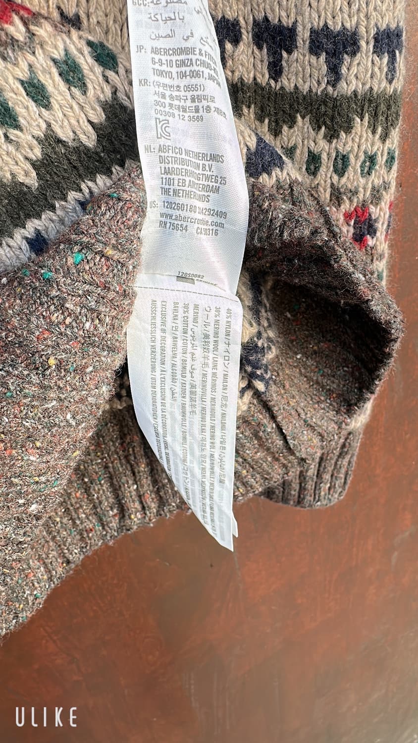 아베크롬비 앤 피치(Abercrombie & Fitch) 노르딕 패턴  상품이미지6