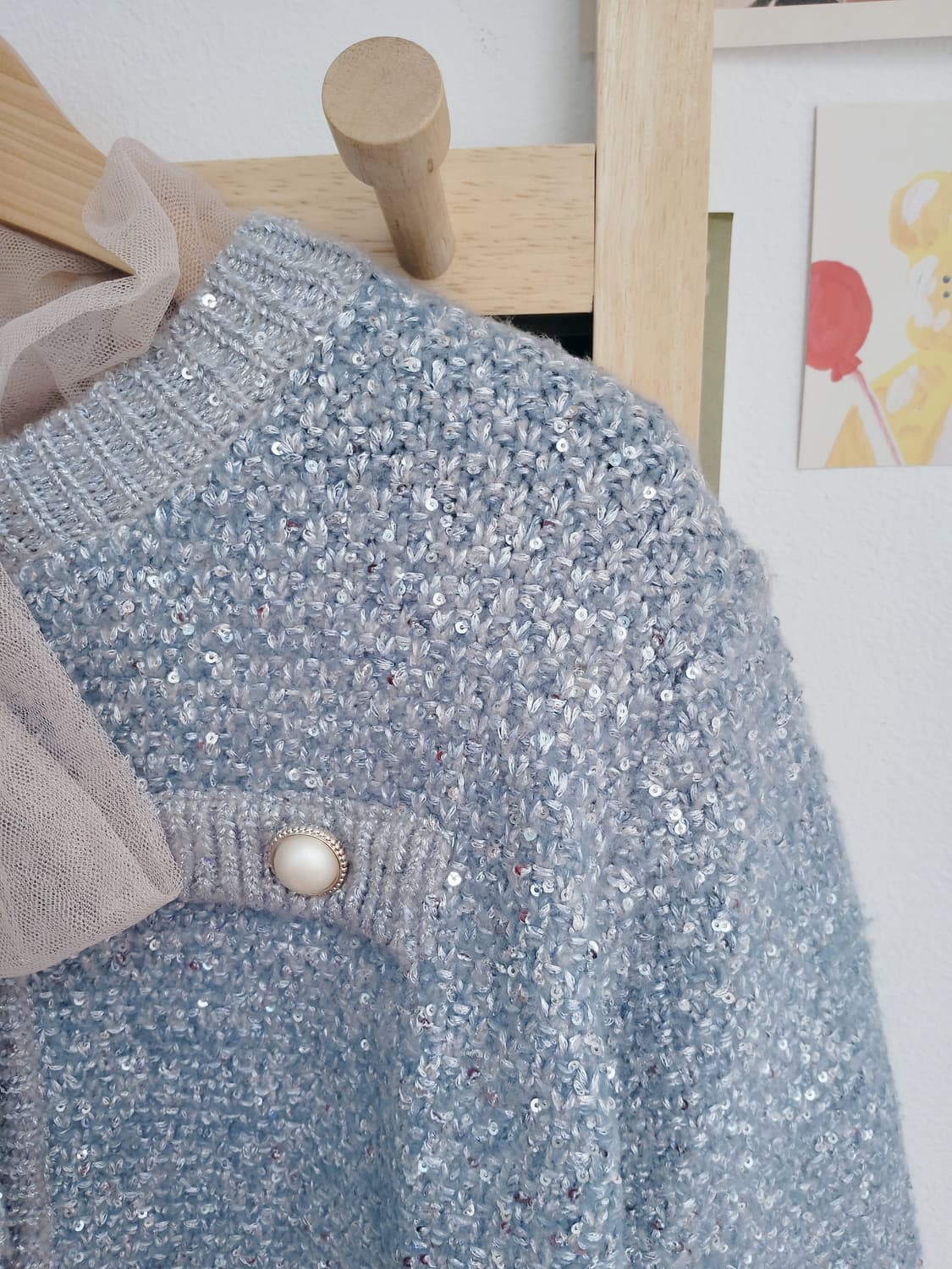 마리끌레르 스팽글 트위드 가디건 상품이미지3