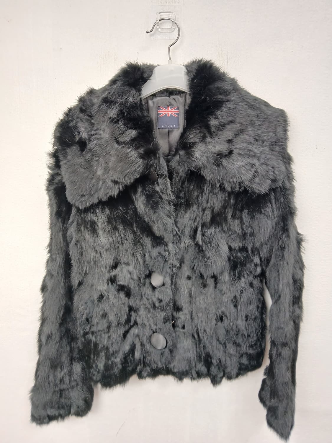 Ghost 천연토끼털 자켓 블랙 90 S 상품이미지2