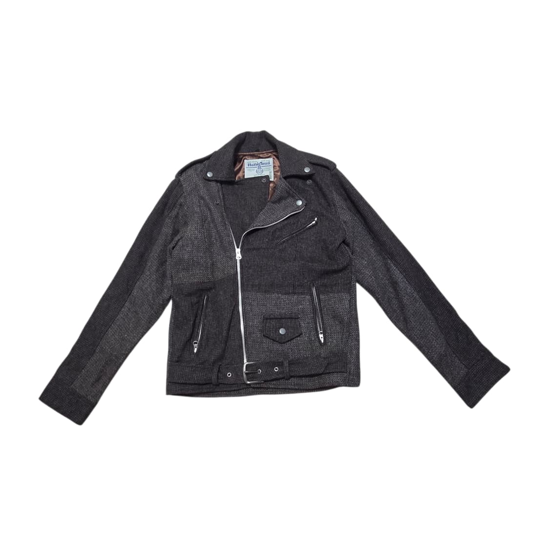 Harris Tweed 해리스 트위드 패치 워크 라이더 자켓 상품이미지1
