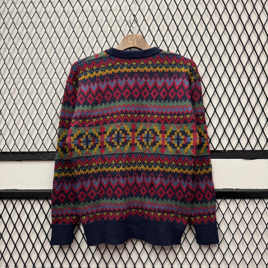 USA VTG 페어아일 패턴 울 니트 스웨터 멀티 컬러 상품이미지2