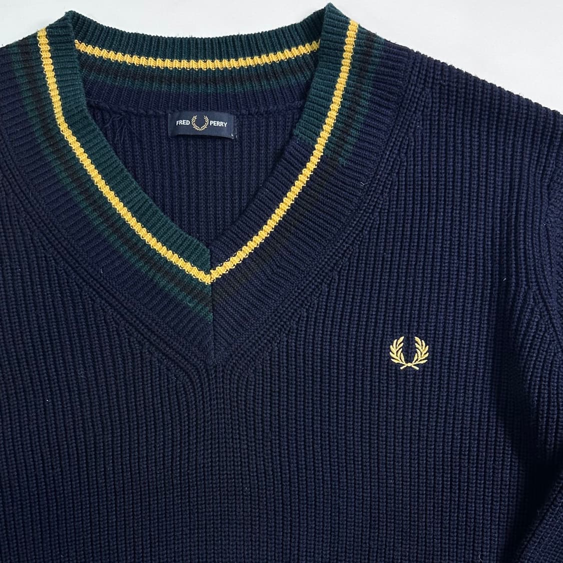 프레드페리 울 크리켓 니트 상품이미지3