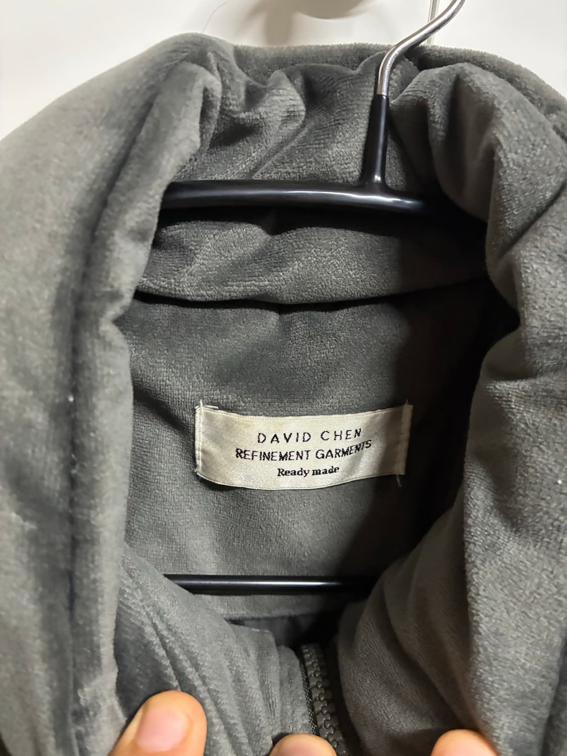 다크그레이 벨벳 패딩 (Free 사이즈) 상품이미지3