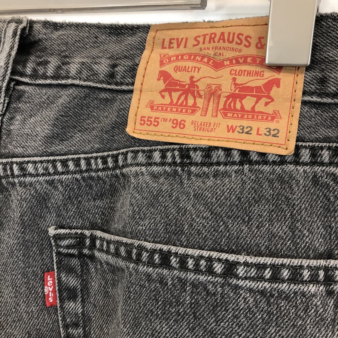 리바이스 555 96 릴렉시드 그레이 데님진 32 인치  상품이미지4