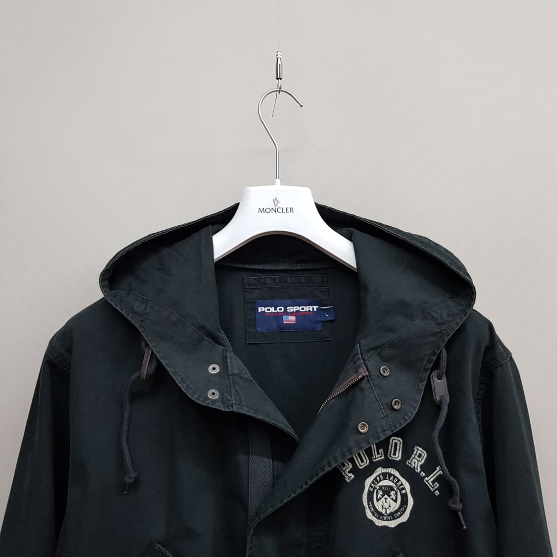 폴로  랄프로렌 로고레터링 후드 롱 파카 자켓 L사이즈 상품이미지2