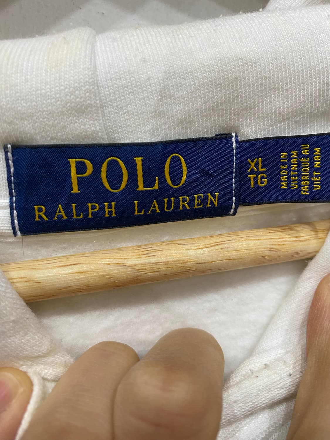 폴로랄프로렌 기모 후드티 화이트 XL 상품이미지5