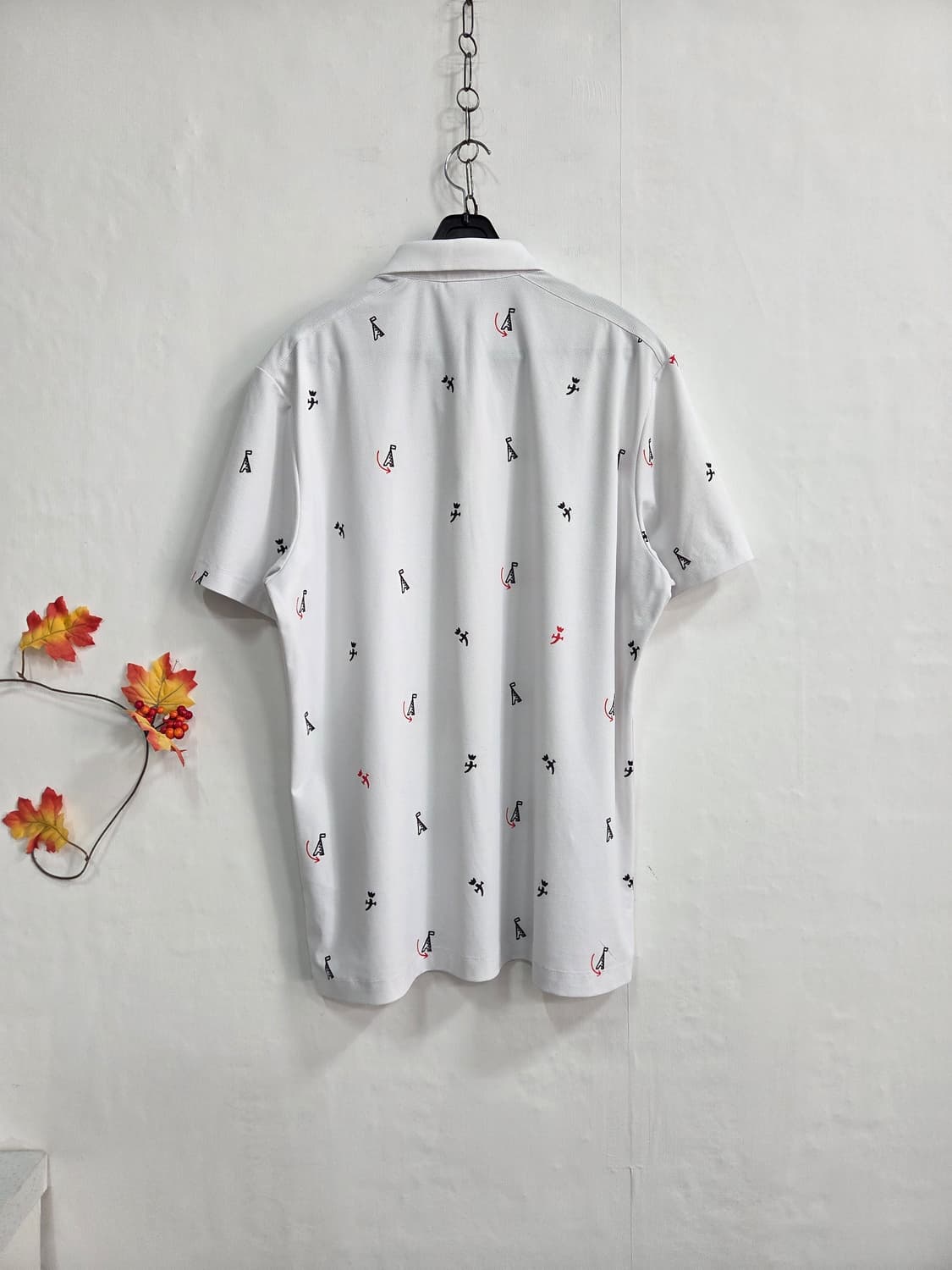 까스텔바작 화이트 패턴 반팔 카라티 L-32000 상품이미지7