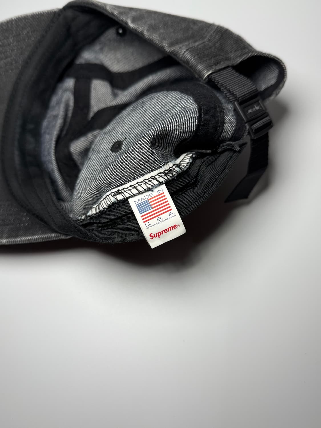 슈프림 블랙 데님 캠프캡 상품이미지3