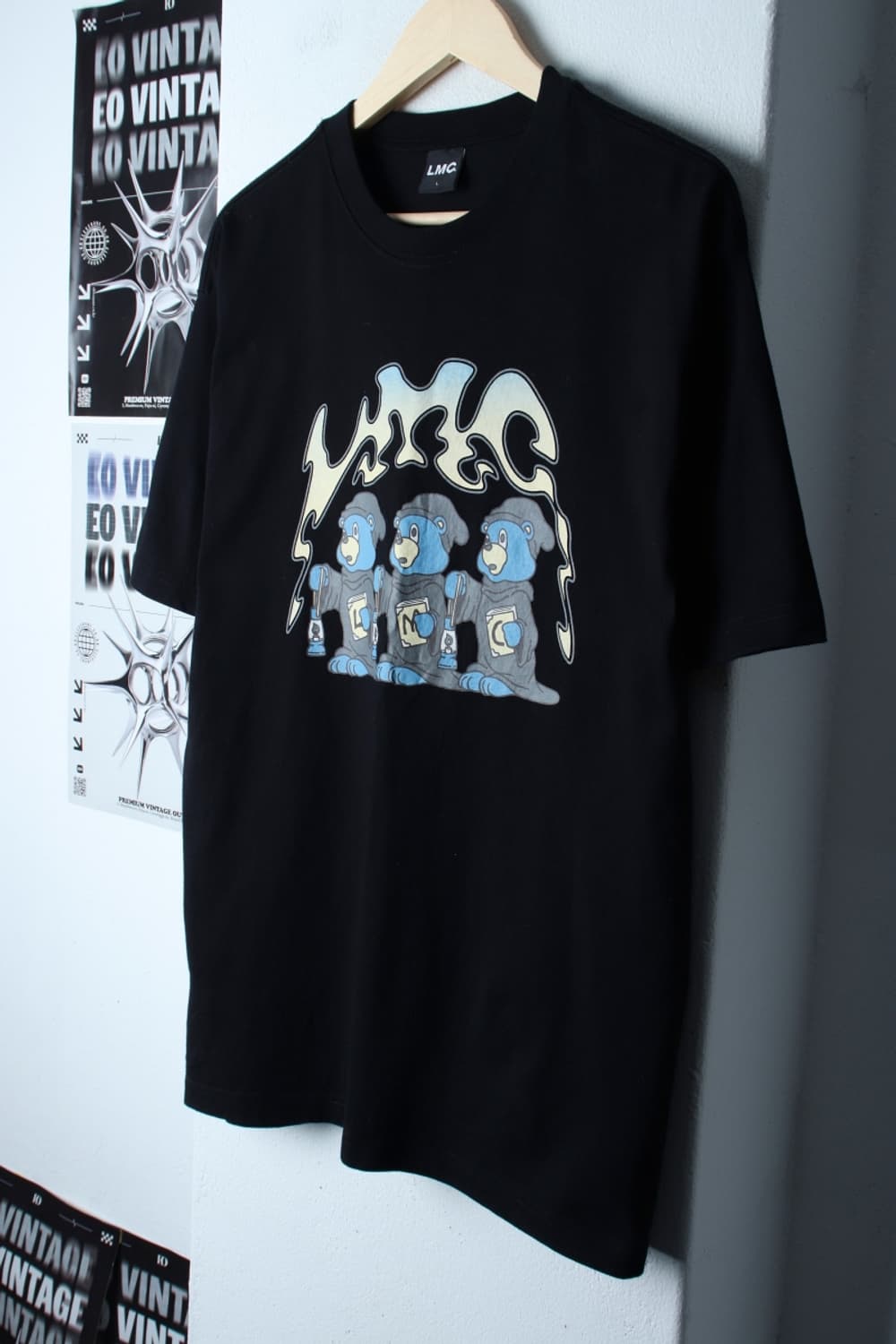 (L-XL) 엘엠씨 반팔 티셔츠 곰돌이 유령프린팅 키치-H31210 상품이미지1